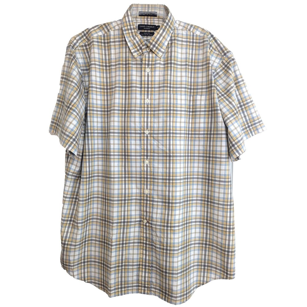 Daniel Cremieux Two Ply Classic Plaid Cotton Shirt Men’s XL - NWT